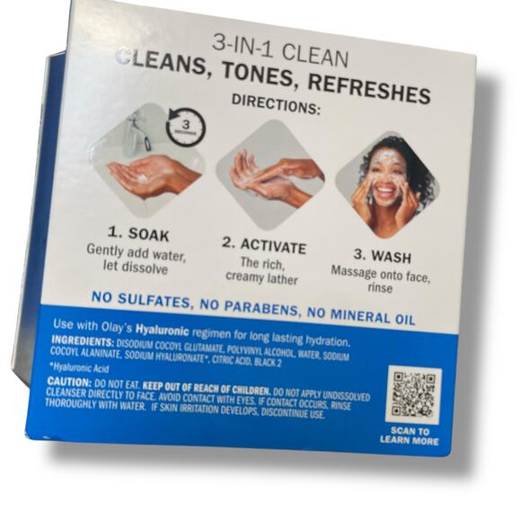 Olay Face Cleansing Melts Hyaluronic 32 Dissolving Pads Daily Travel Gym Lot x6 - Picture 6 of 10